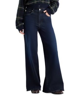 Soft Tech Good Waist High Rise Palazzo Jeans in Indigo1308