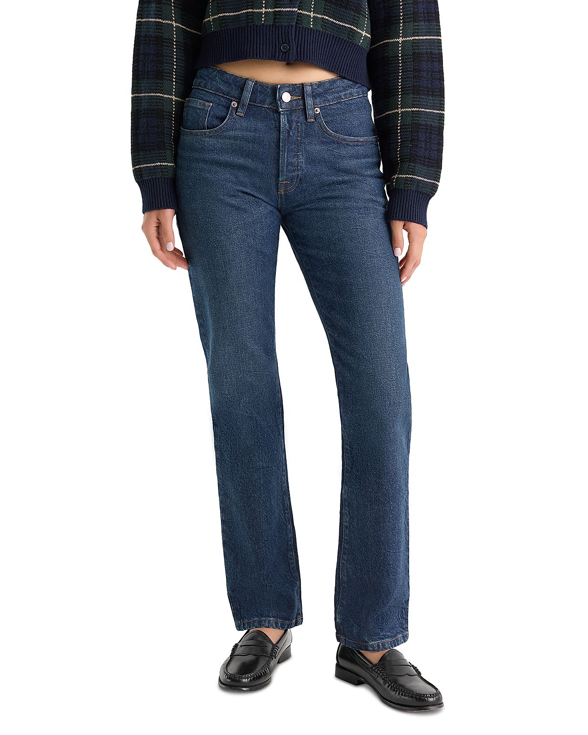 Good American Vintage High Rise Straight Jeans