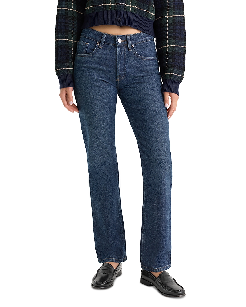 Good American Vintage High Rise Straight Jeans in Indigo1329