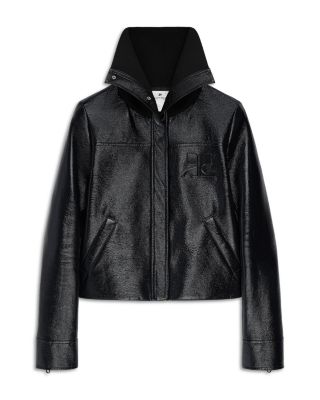 High Collar Cotton Vinyl Jacket