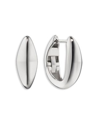 Sterling Silver Points North Huggie Hoop Earrings