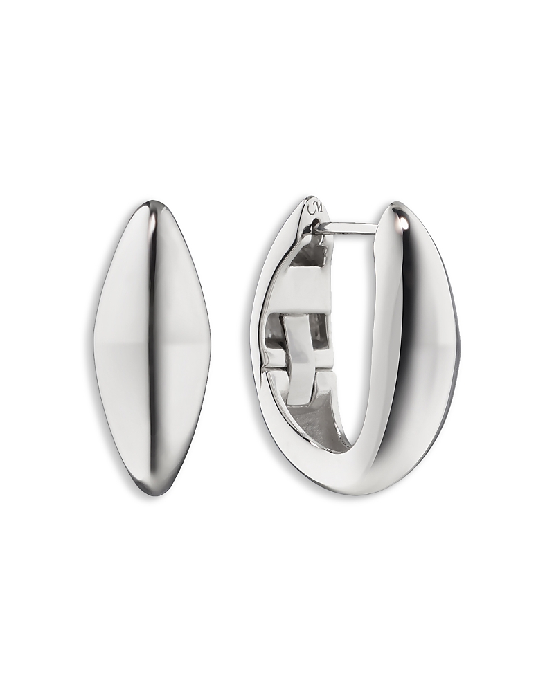 Monica Rich Kosann Sterling Silver Points North Huggie Hoop Earrings · OS