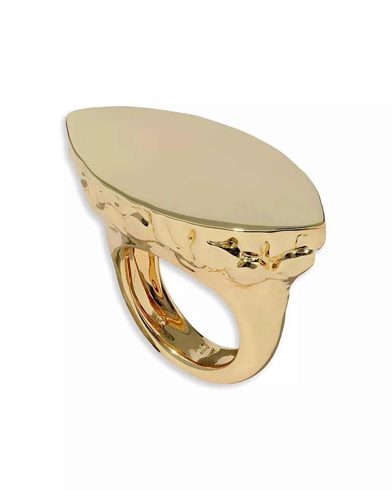 Alexis Bittar Brut Gold Slice Cocktail Ring