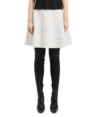 Giovanna Feather Flared Mini Skirt