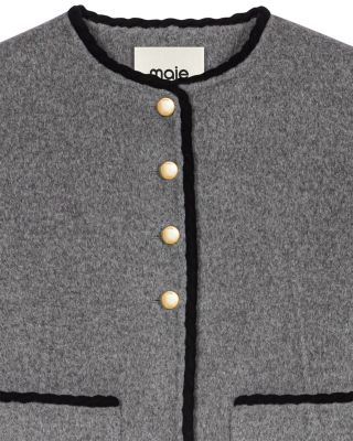 Gardenia Wool Blend Double Faced Short Coat - thumbnail 8