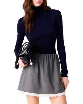 Jeandra Lace Trim Mini Skirt