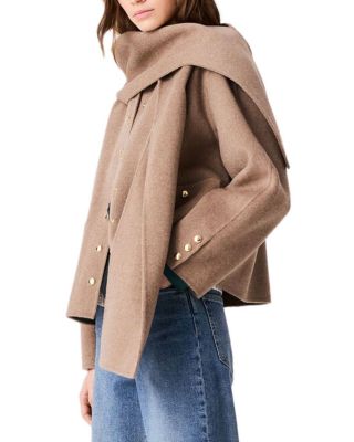 Genest Wool Blend Hooded Short Coat - thumbnail 4
