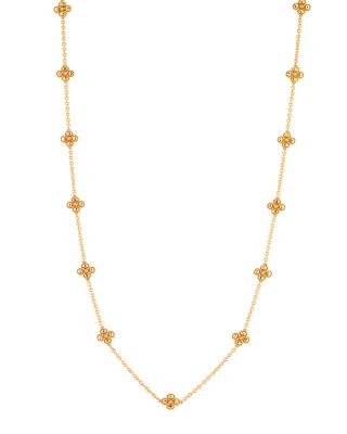 Berry Clover Mother of Pearl Double Sided Necklace, 34"