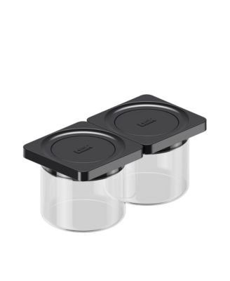  Press Glass Small 2 Pack Food Storage Canister