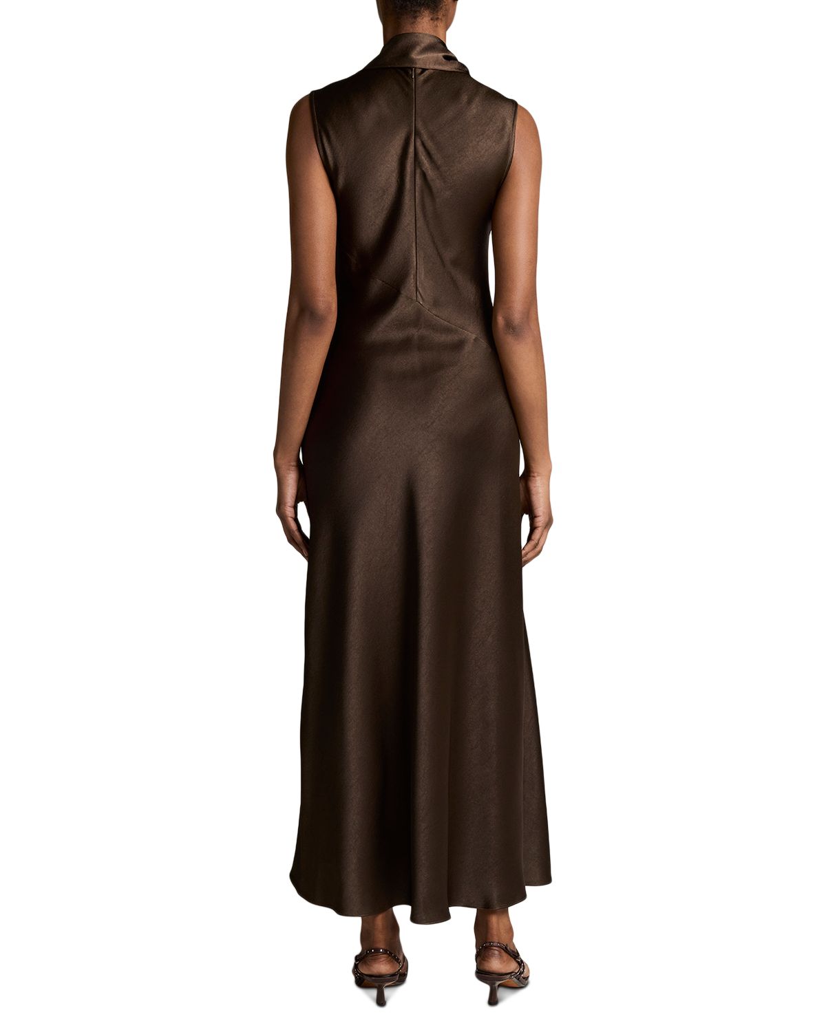 Draped Scarf Tie Sleeveless Dress thumbnail 4