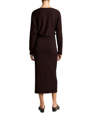Cozy Off Shoulder Midi Dress