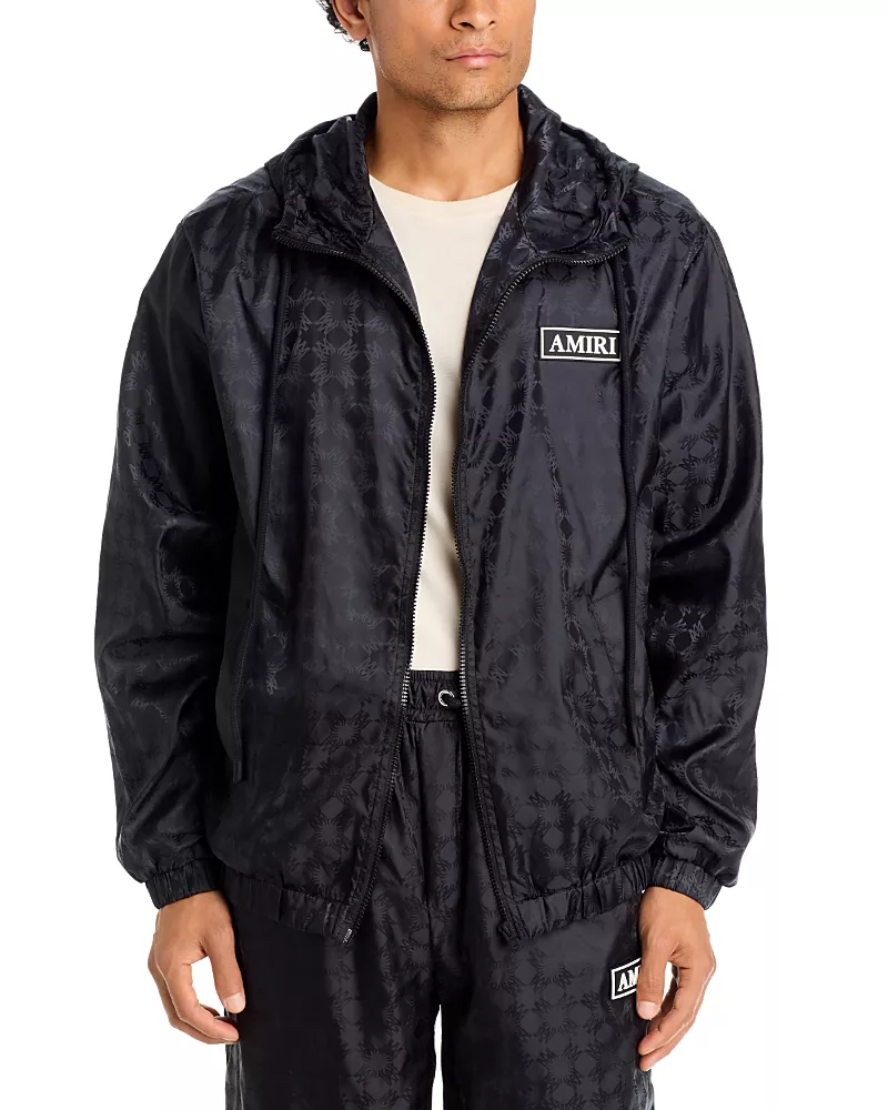Amiri Regular Fit Ma Quad Monogram Logo Nylon Windbreaker