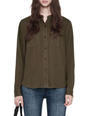 Tess Long Sleeve Military Shirt