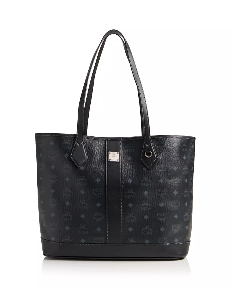Mcm Liz Medium Visetos Leather Shopper Tote
