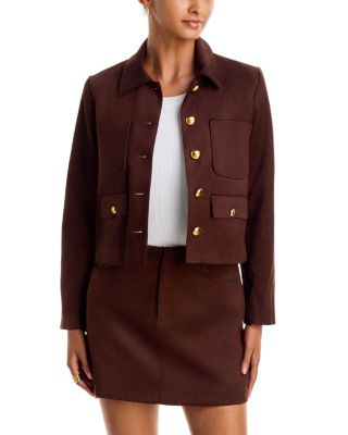 Faux Suede Collared Jacket - Exclusive - thumbnail 2