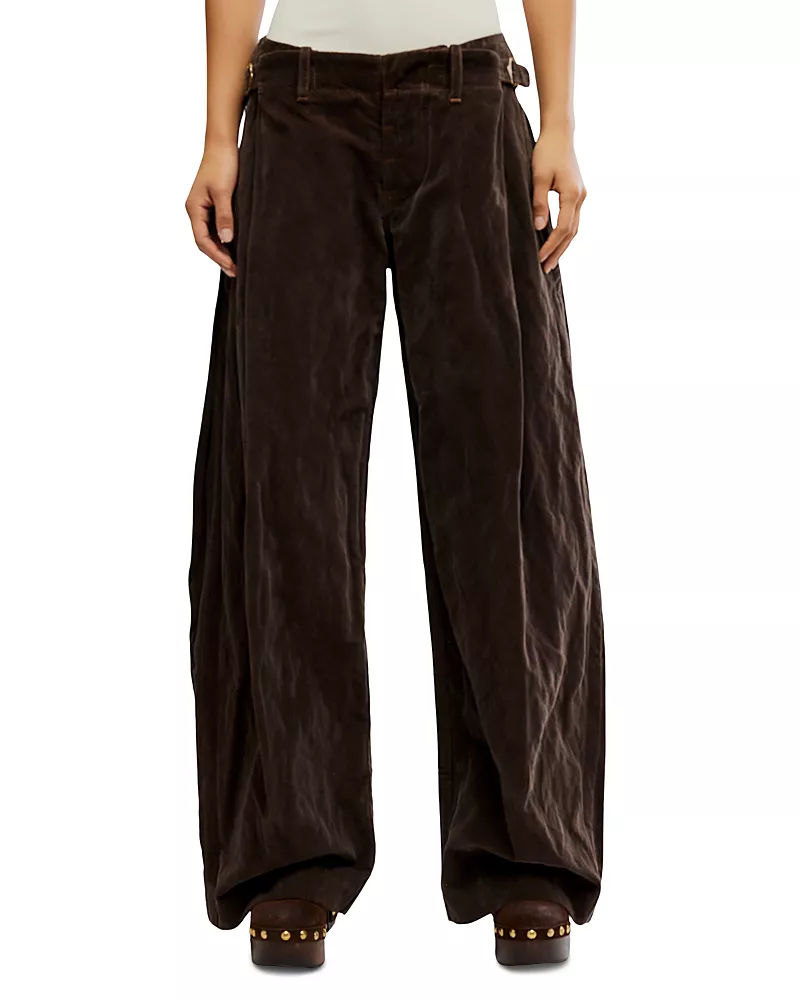 Free People Holding Onto This Cotton Blend Wide Leg Pants