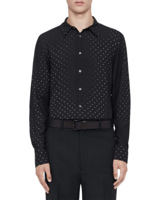 Polka Dot Fade Point Collar Shirt