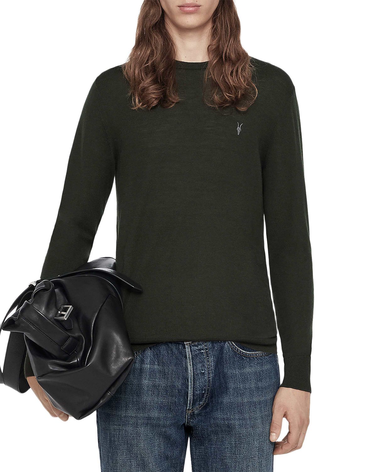 Allsaints Mode Regular Fit Merino Wool Sweater