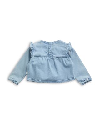 Girls' Frilled Long Sleeved Denim Top - Baby