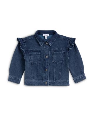 Girls' Cotton Blend Ruffled Denim Jacket - Baby