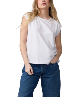 Relaxed Crew Neck Cotton Maternity Tank