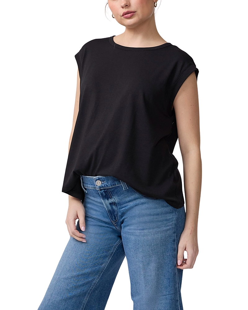 Ingrid & Isabel Relaxed Crew Neck Cotton Maternity Tank
