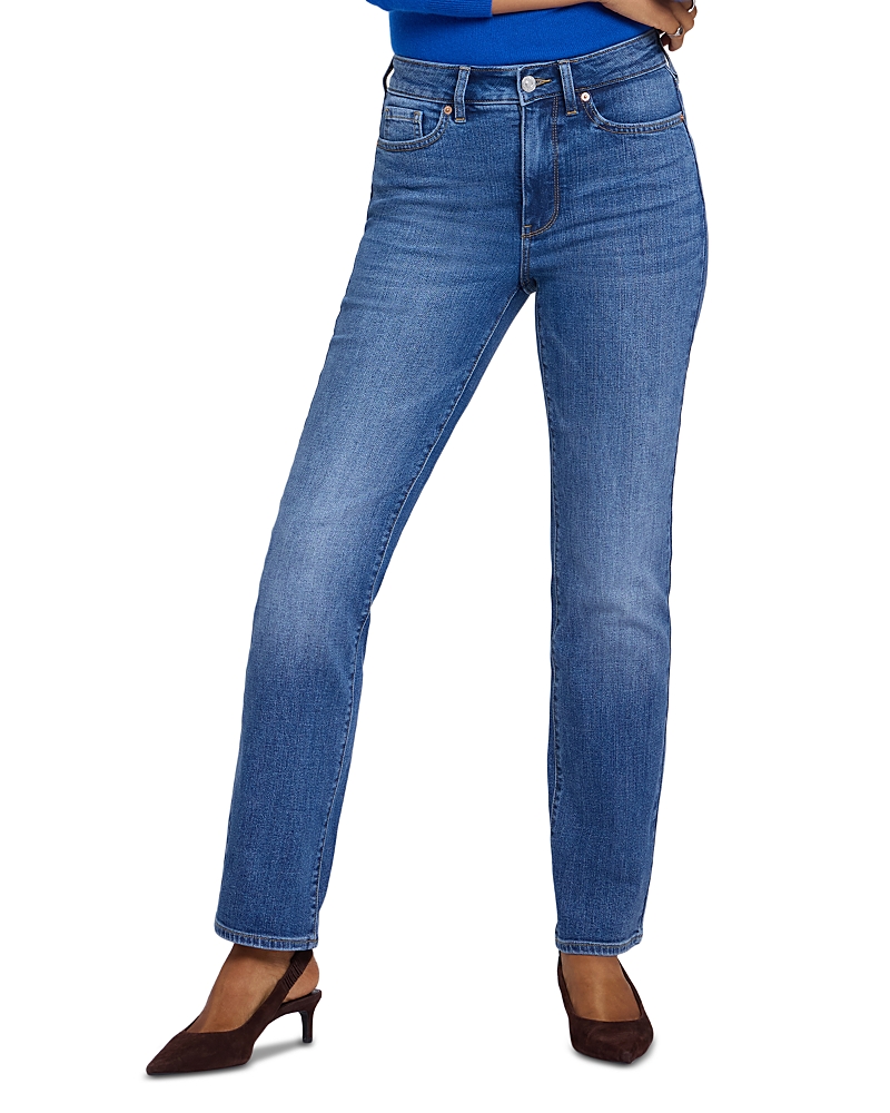 Nydj Petite Marilyn Cotton Blend Marilyn Straight Jeans in Yarrow