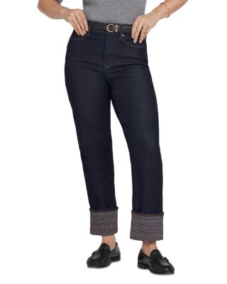 Petite Kasey Cotton Blend Ankle Stovepipe Jeans in Rinse