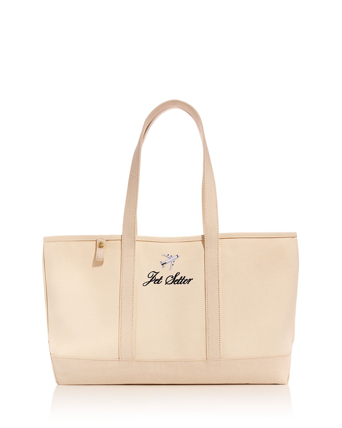 Abbode Jet Setter Embroidered Canvas Tote