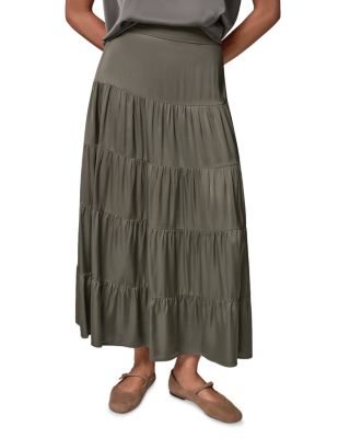 Satin Tiered Prairie Skirt