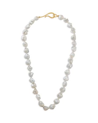 Jorge Adeler 18K Yellow Gold Sea Cultured Freshwater Baroque Pearl Strand Necklace, 24