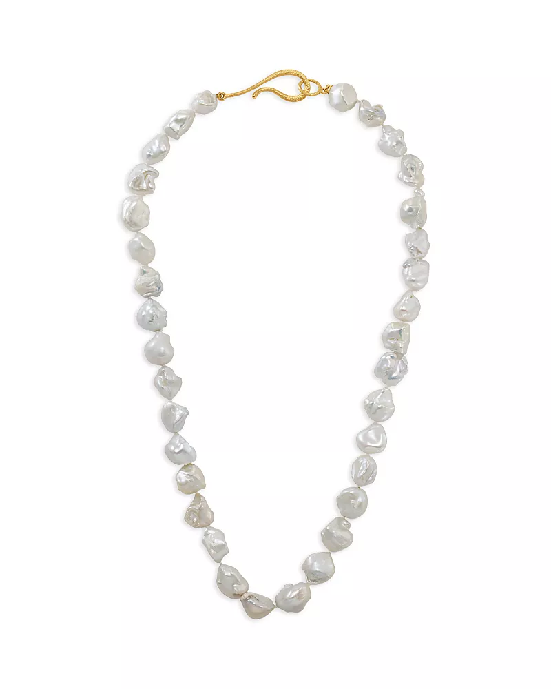 Jorge Adeler 18K Yellow Gold Sea Cultured Freshwater Baroque Pearl Strand Necklace, 24