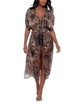 Cat Call Kimono Swim Cover-Up