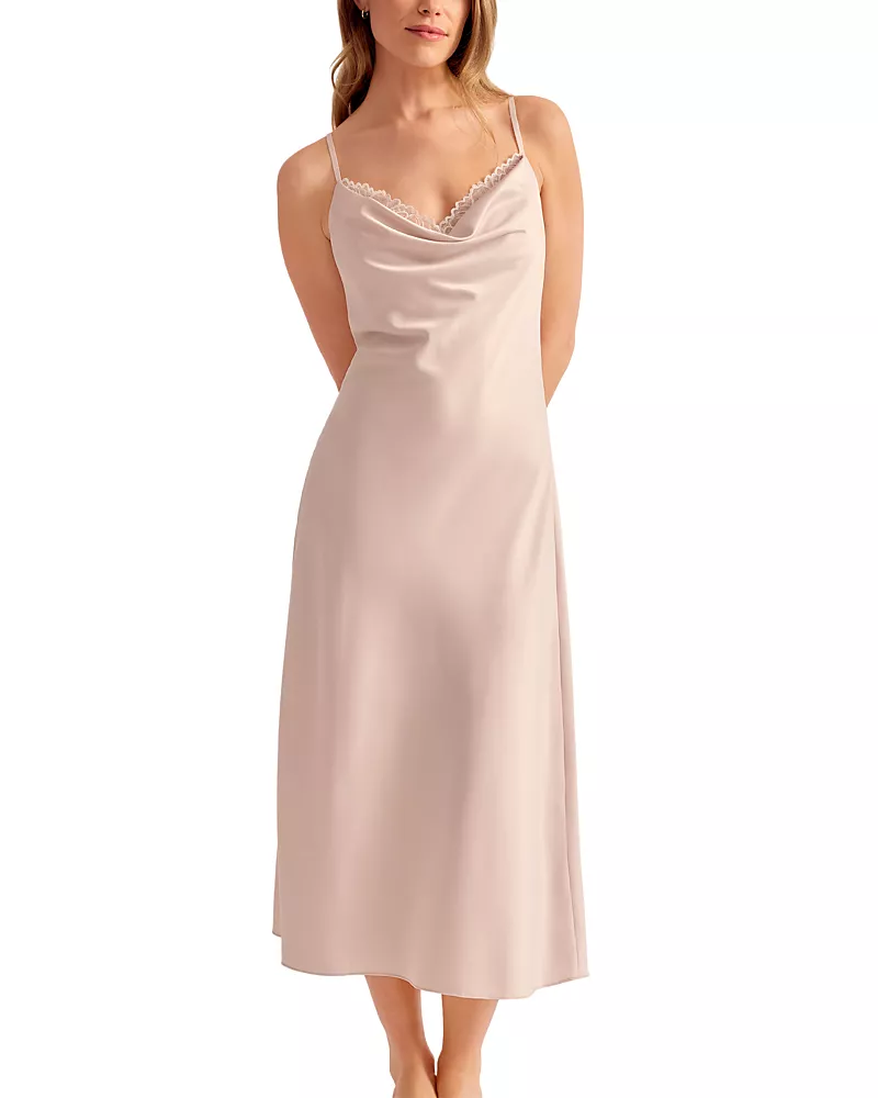 Rya Collection Mirage Lace Bra Cowl Neck Nightgown