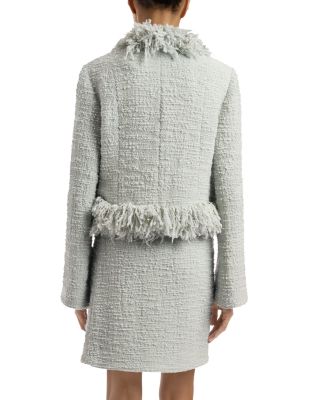 Wool Blend Cropped Fringe Jacket - thumbnail 4