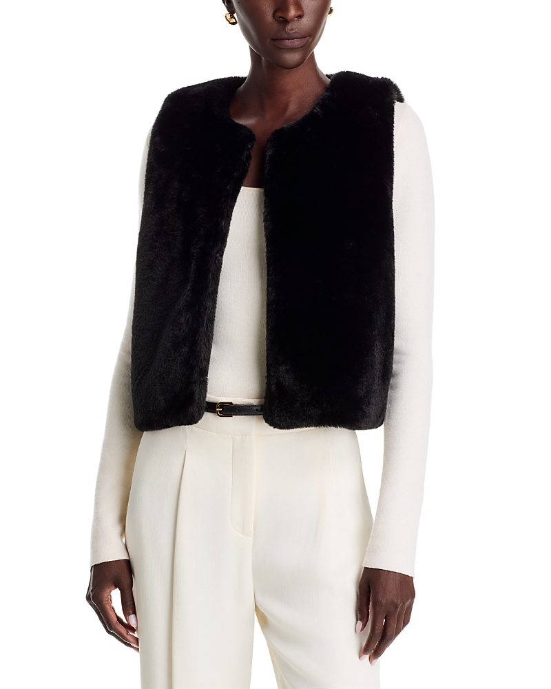 Echo Heirloom Sheared Faux Fur Vest In Black