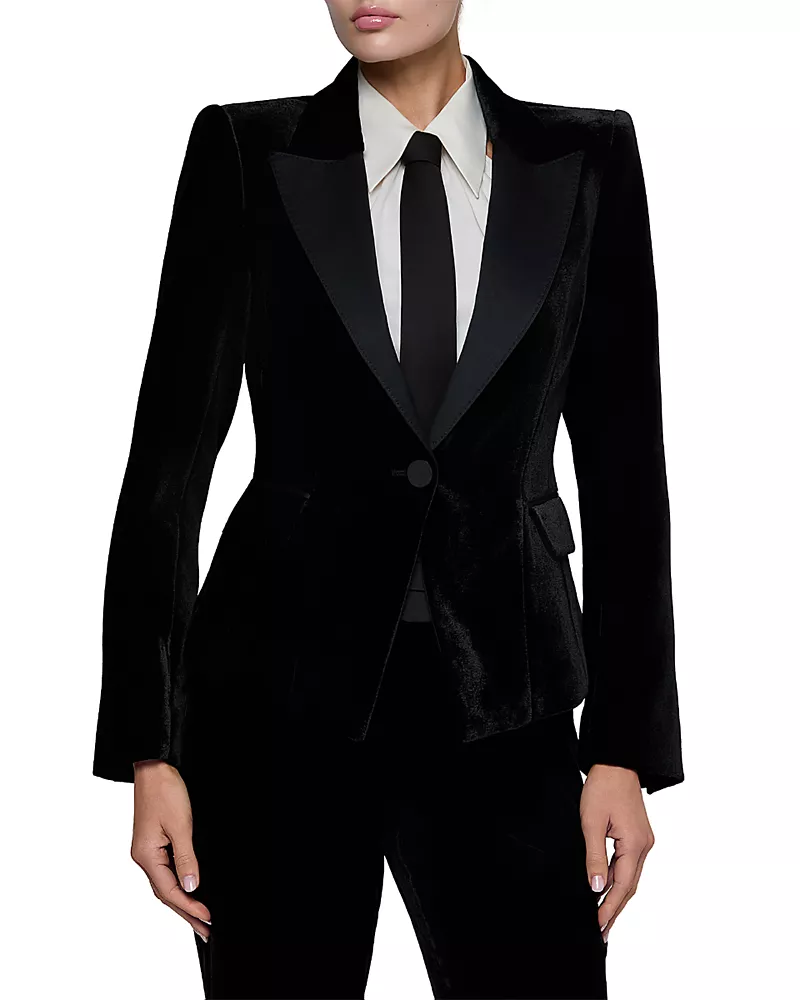 L'Agence Philippa Velvet Tux Blazer