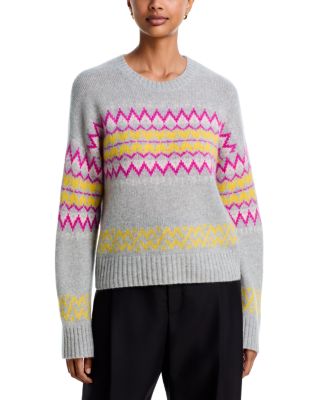 100% Cashmere Fair Isle Crewneck Sweater - Exclusive