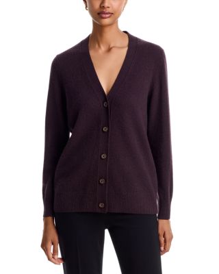 100% Cashmere Grandmother V Neck Cardigan Sweater - Exclusive