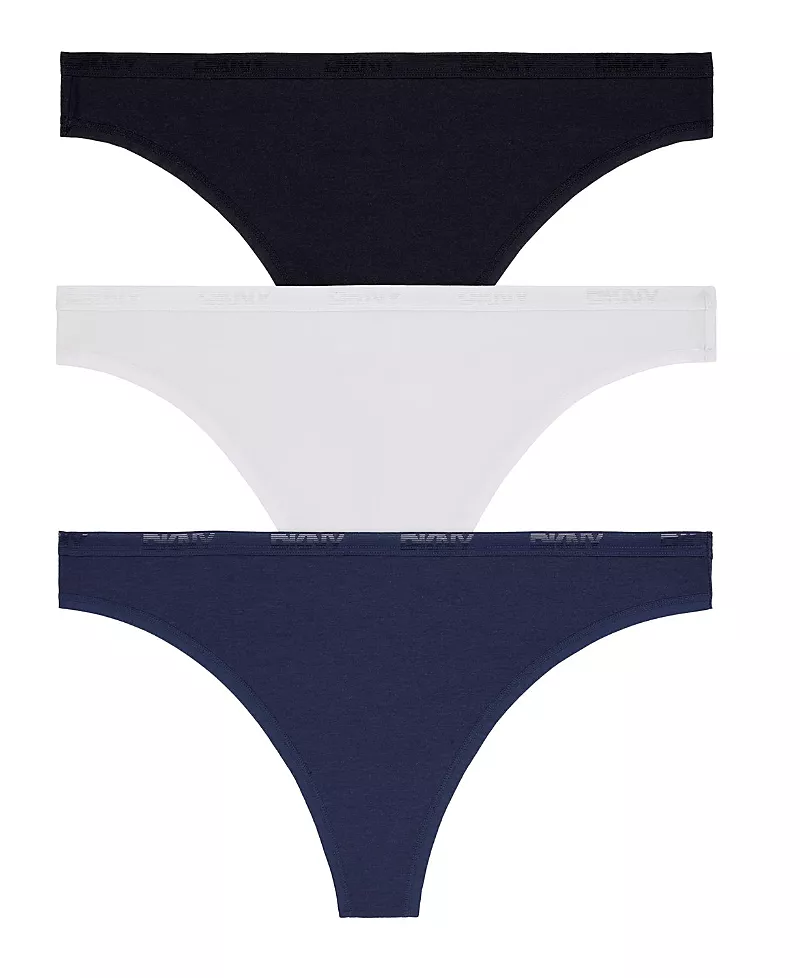 Dkny Table Top Cotton Thong 3PK