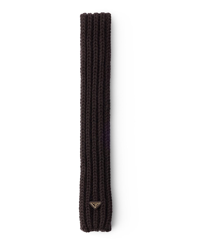 Prada Wool Scarf In Brown