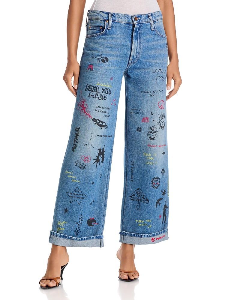 Mother The Smoothie Wide Leg Flood Cuff in Tootsie