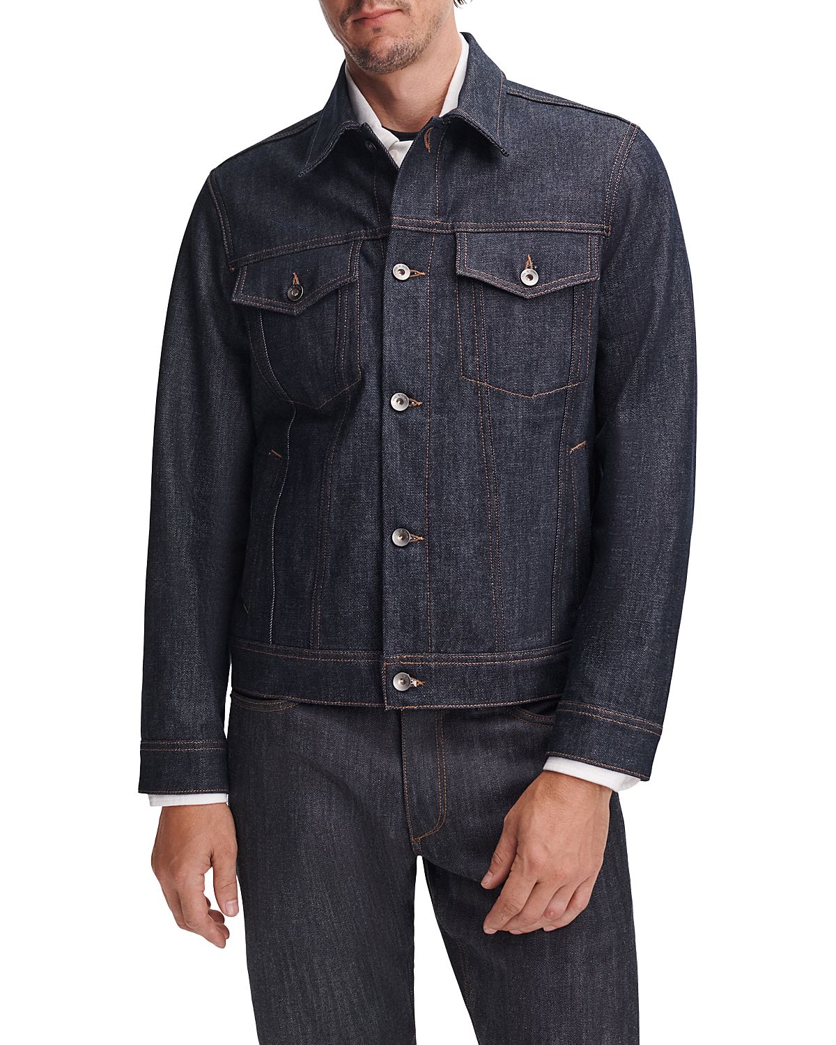 rag & bone Raw Cotton Denim Pocket Trucker Jacket