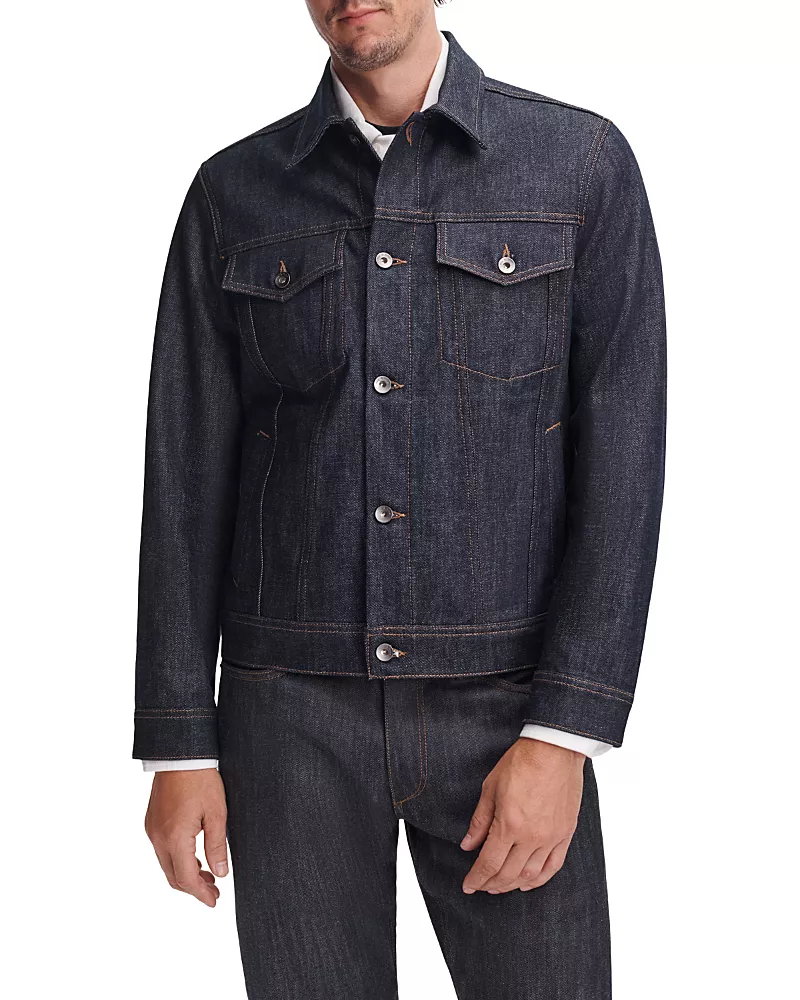 rag & bone Raw Cotton Denim Pocket Trucker Jacket