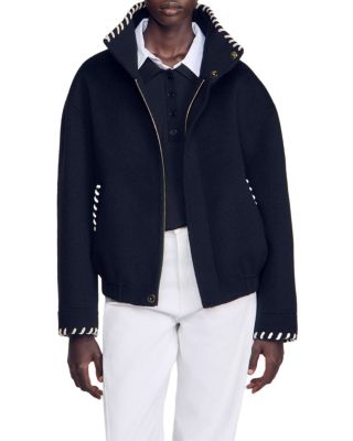 Lilian Wool Whipstitch Trim Jacket