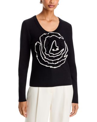 Rosette Pullover Sweater 
