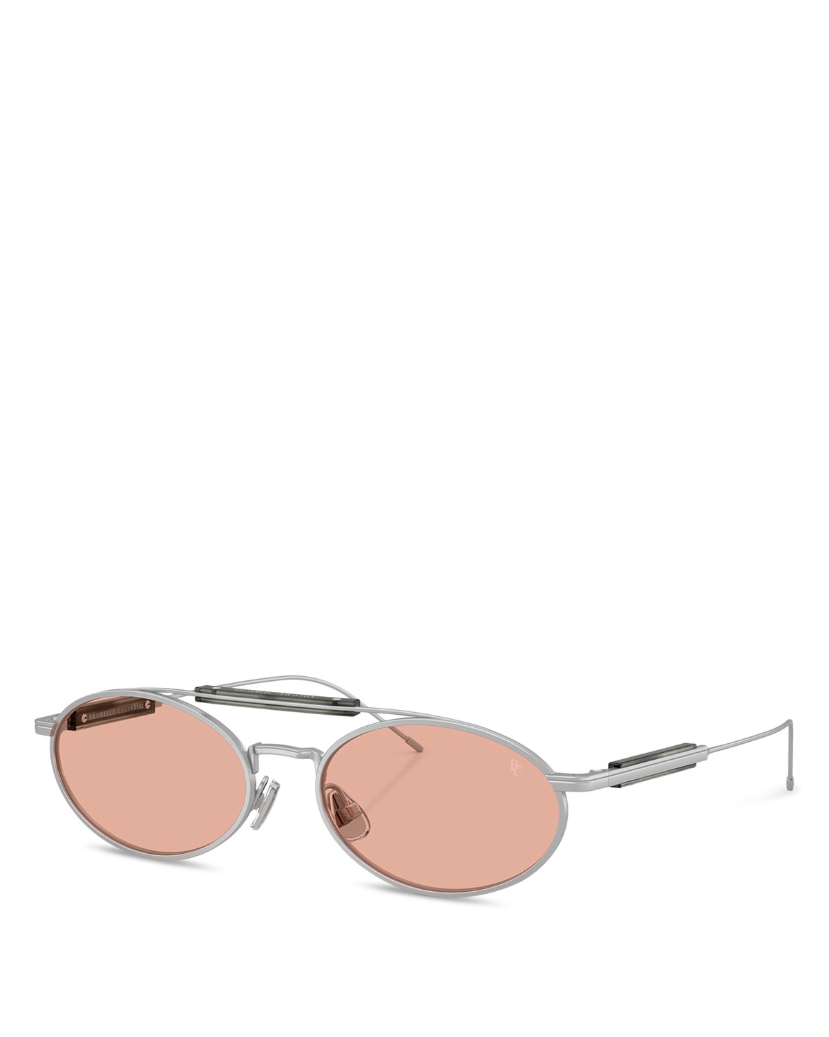 Brunello Cucinelli Round Sunglasses, 55mm in Clear
