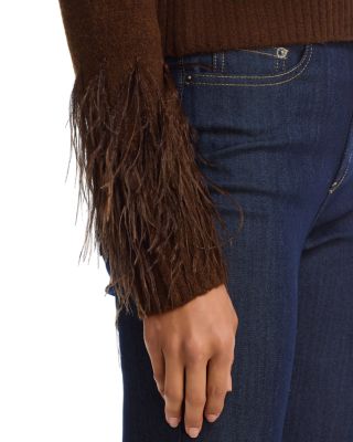 Briana Feather Trim Sweater