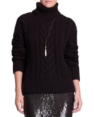 Traveling T Neck Cashmere Sweater 
