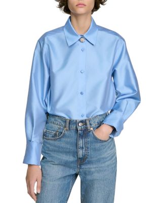 Suzanne Embellished Trim Satin Shirt